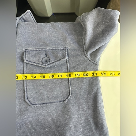 NWT Avec Les Filles Women’s Oversized Button-Down Jacket Blue Sz M - Picture 10 of 12